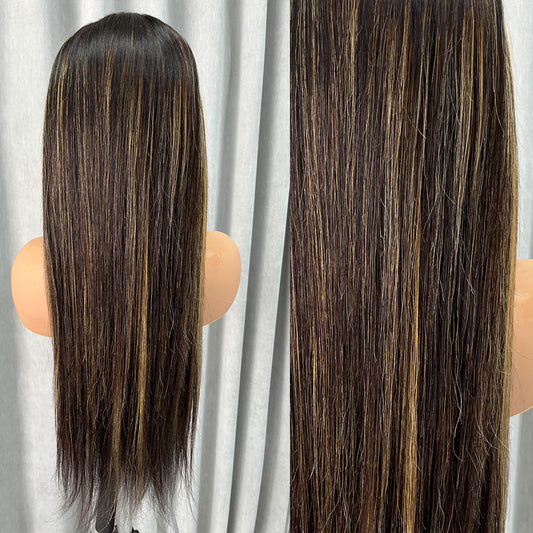 Customized Wig 13X4 Lace Frontal Wig 1b/27 13x4 Straight Human Hair Lace Front Wig For Women 180% Density Lace Wigs Brazilian Virgin Hair Glueless Wigs for Women Pre Plucked Hair