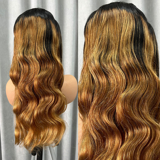 Customized Wig 13X4 Lace Front Wigs Human Hair Body Wave 1b/27/30 13x4 Lace Front Human Hair Wigs for Black Women Brazilian Virgin Hair Lace Frontal Wig 180% Density Pre Plucked