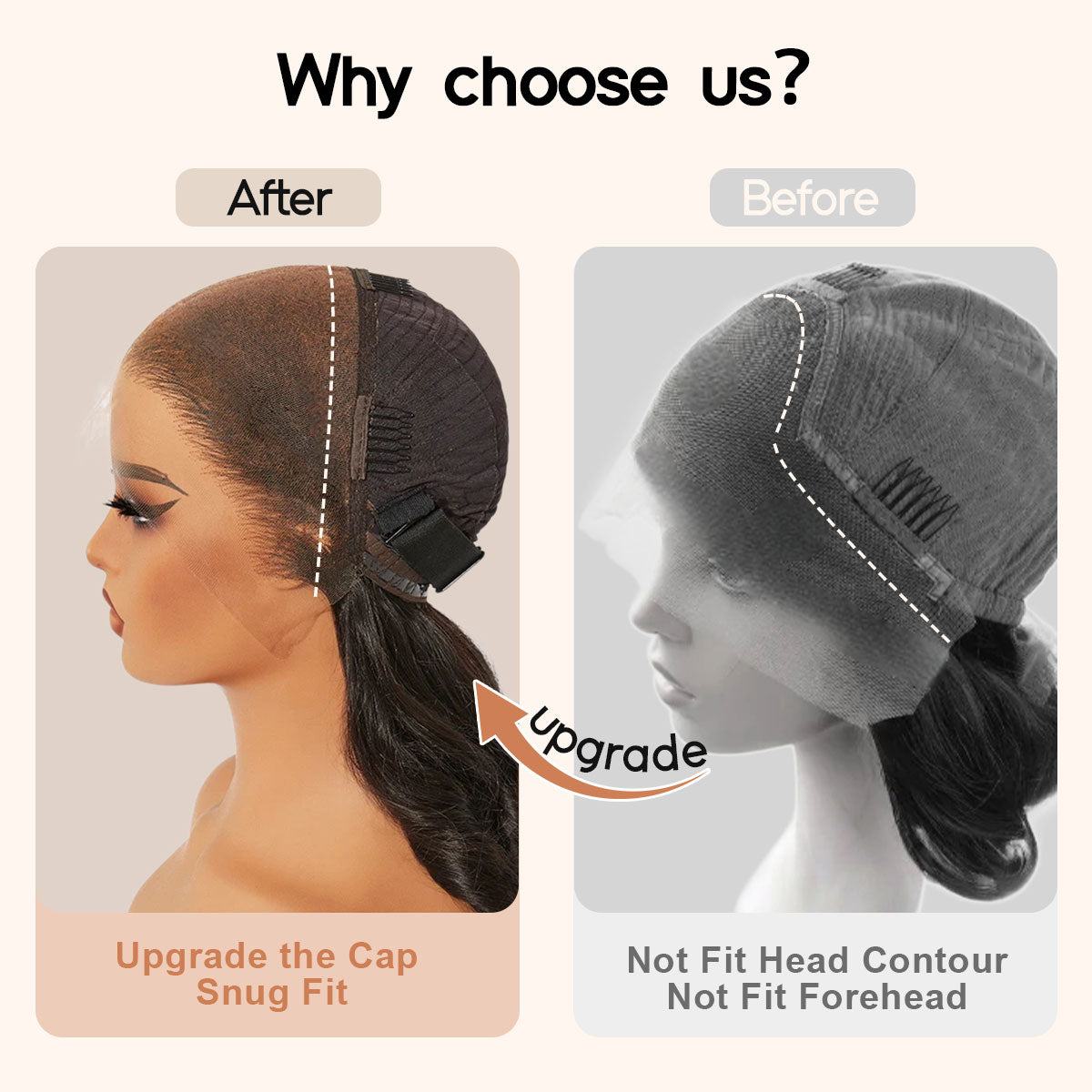 ShowReal Hair HD Lace Wig Straight 13x6 Lace 100% Human Hair Wigs Seamless Fit All Skins