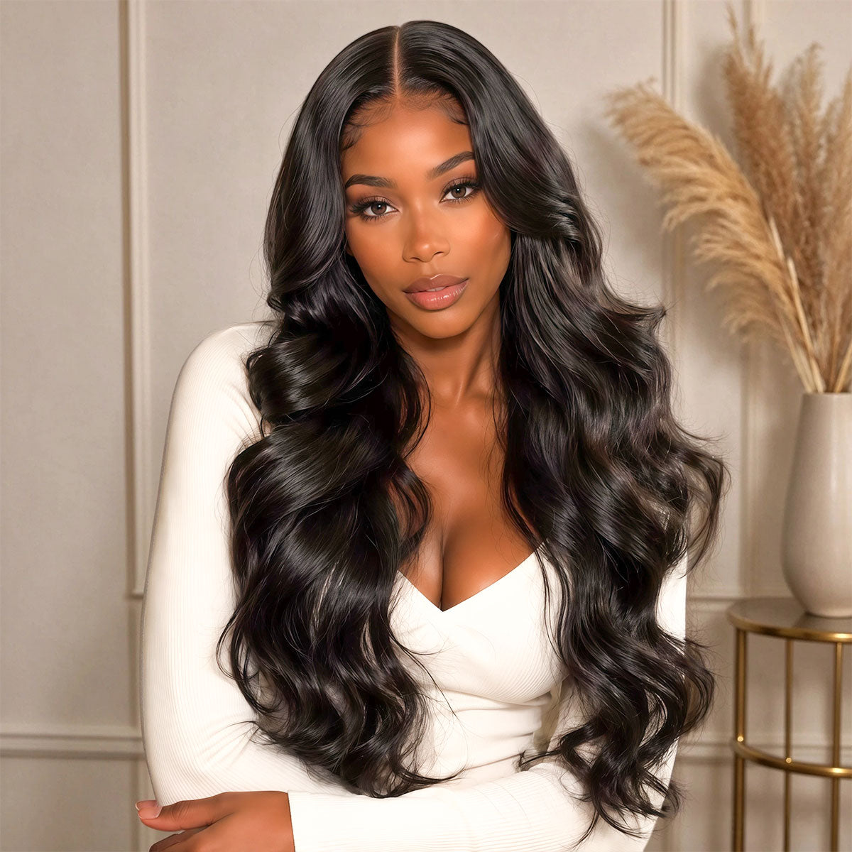 Body wave 13x6 HD Human Hair Lace Front Wig 100% Human Hair Wigs Seamless Fit All Skins