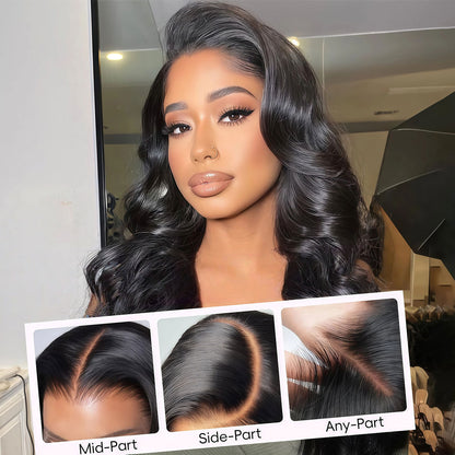 ShowReal Hair Body Wave Wig 13X4 HD Lace Front Wigs Human Hair Wig 100% Human Hair Wigs Seamless Fit All Skins