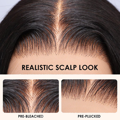 Showreal Hair 360 Lace Front Wigs Body Wave 360 Lace Wig HD Lace Frontal Wigs Black Color