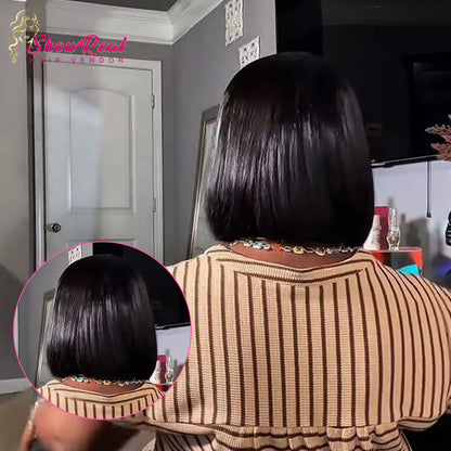 【TastefulCiera Same】Bob Wig 3x1 Lace Closure Short Bone Straight (3x1 BoB)