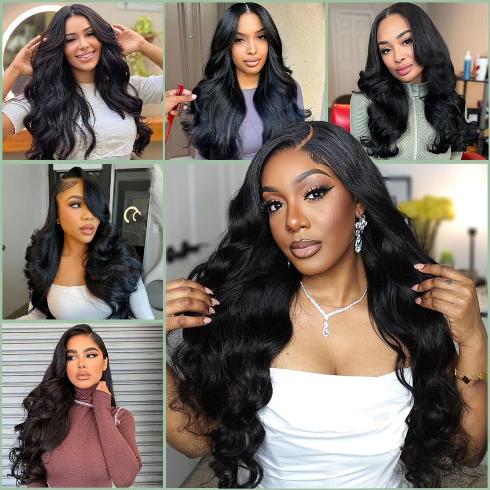 ShowReal Body Wave Lace Wig 13x4 13x6 5x5 HD Transparent Lace Front Wigs Human Hair Wig Brazilian  Body Wave Lace Frontal Wig Pre Plucked Lace Front Human Hair Wig