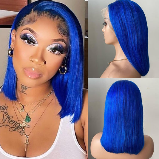 ShowReal Bob Wigs Human Hair 13x4 HD Lace Front Bob Wig Human Hair Short Straight Frontal Glueless Bob Wigs for Black Women Human Hair Pre Plucked with Baby Hair 180% Density