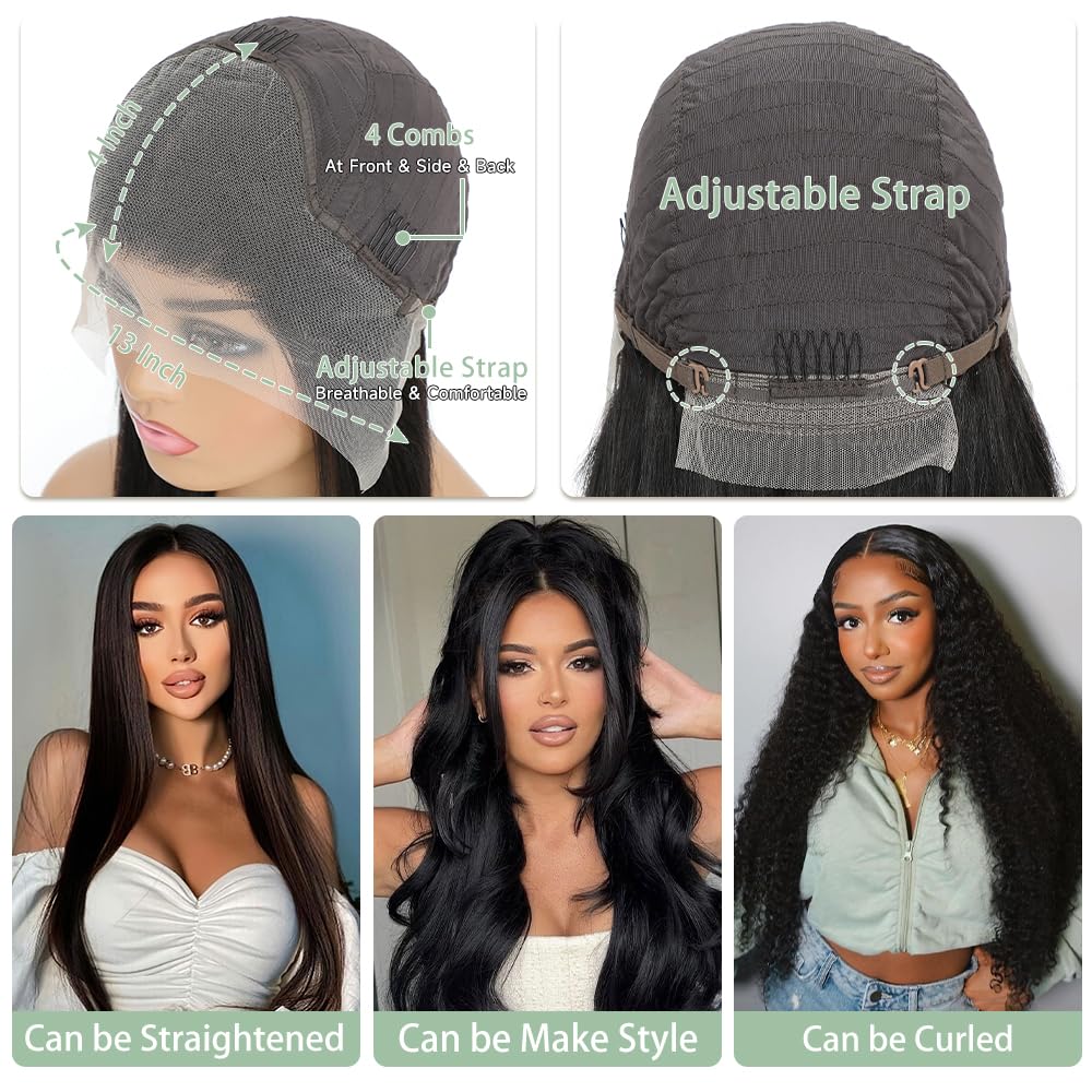 ShowReal Body Wave Lace Wig 13x4 13x6 5x5 HD Transparent Lace Front Wigs Human Hair Wig Brazilian  Body Wave Lace Frontal Wig Pre Plucked Lace Front Human Hair Wig