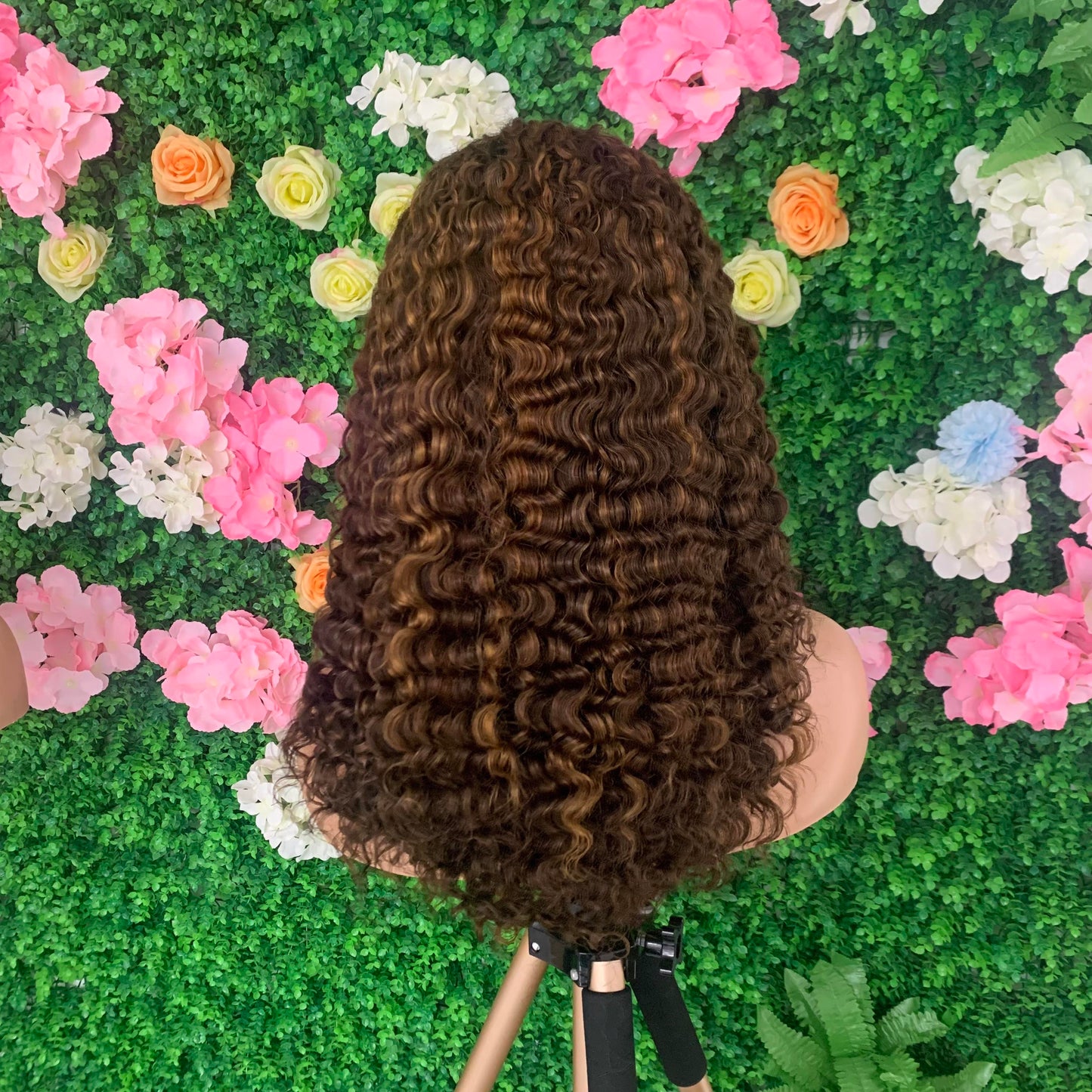 Double Drown Burmese Curly 5x5 Glueless Human Hair Wig Natural Black Color 5x5 Lace Closure Wigs 13x4 Full Lace Frontal Wig Piano Highlight Color Curly Hair Wig Real Hair Wig Fashion Woman Glueless Wig For Black Girl