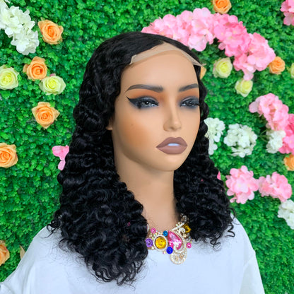 Double Drown Burmese Curly 5x5 Glueless Human Hair Wig Natural Black Color 5x5 Lace Closure Wigs 13x4 Full Lace Frontal Wig Piano Highlight Color Curly Hair Wig Real Hair Wig Fashion Woman Glueless Wig For Black Girl