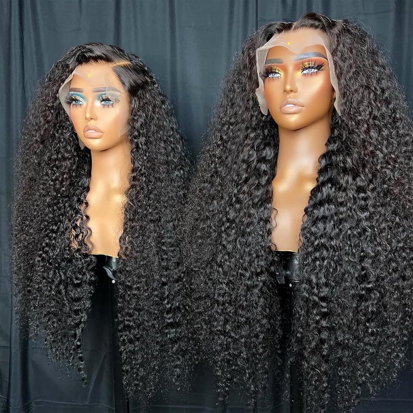 ShowReal Customized 250% Density Burmese Deep Wave 13x4 HD Transparent Lace Natural Black Color For Woman