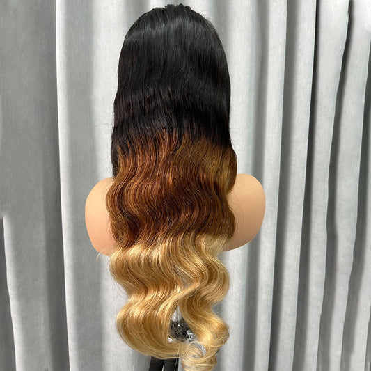 Customized 1b/4/27 13X4 Lace Frontal Wig 13x4 Body Wave Transparent Lace Front Wig For Women Corlorful Wig For Women Body Wave Human Hair Wigs