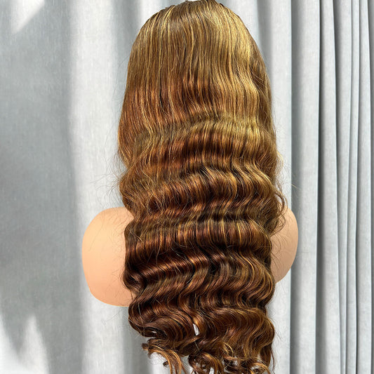 Customized Wig 4/27 Color 13X4 Lace Frontal Wig 13x4 Body Wave Transparent Lace Front Wig For Women Corlorful Wig For Women Body Wave Human Hair Wigs