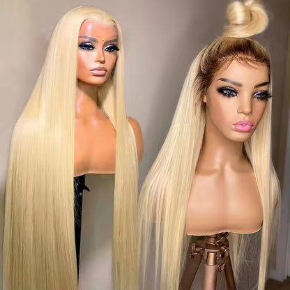 ShowReal 13x4 Blonde 613 Lace Front Wigs Straight Human Hair Lace Frontal Wig 13X4 HD Lace Frontal Wig Body Wave Lace Front Wig Human Hair for Women