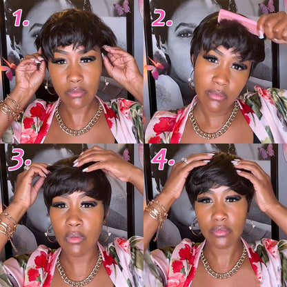 【KiKi Same】Pixie Cut Wigs Human Hair (036-1B)