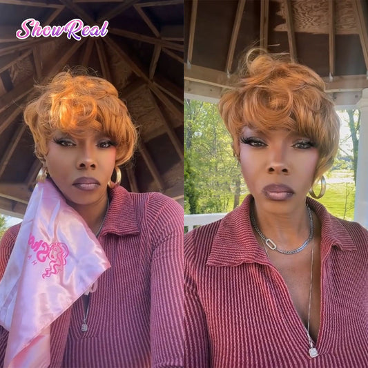 (Denise Same) Pixie Cut Wig for Black Women Human Hair (0516-30)