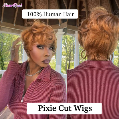 (Denise Same) Pixie Cut Wig for Black Women Human Hair (0516-30)