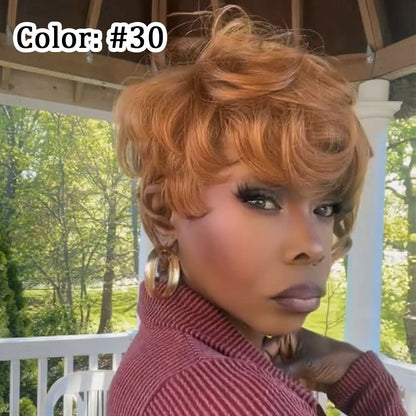 (Denise Same) Pixie Cut Wig for Black Women Human Hair (0516-30)