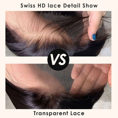 ShowReal Hair Body Wave Wig 13X4 HD Lace Front Wigs Human Hair Wig 100% Human Hair Wigs Seamless Fit All Skins
