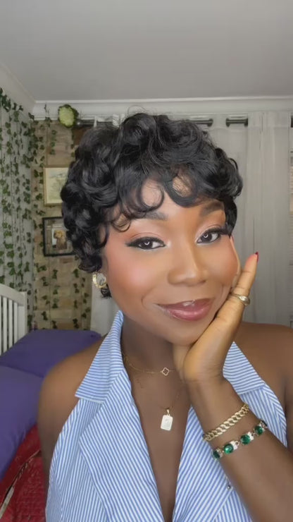 【Mercy Seyifunmi  Same】Pixie Cut Wigs Human Hair for Black Women (025-1B)