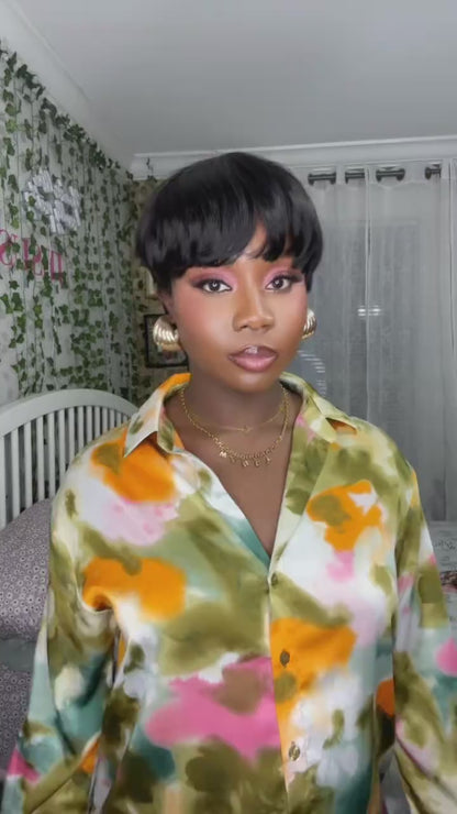 【Mercy Seyifunmi  Same】Bowl Cut Pixie Cut Wigs Human Hair for Black Women (0501）