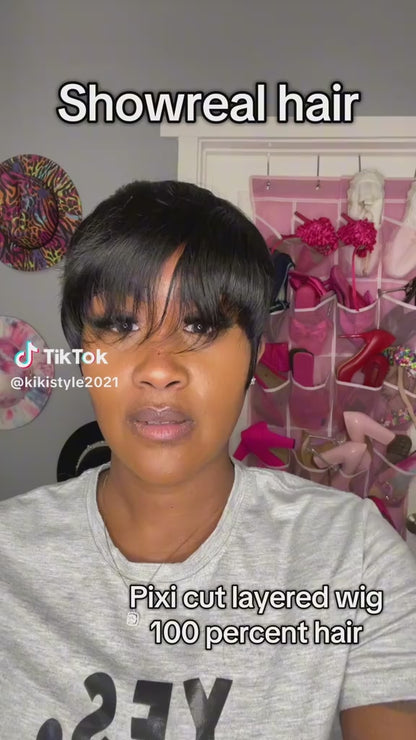 【KiKi Same】Pixie Cut Wig Human Hair 1B (9149-1B)