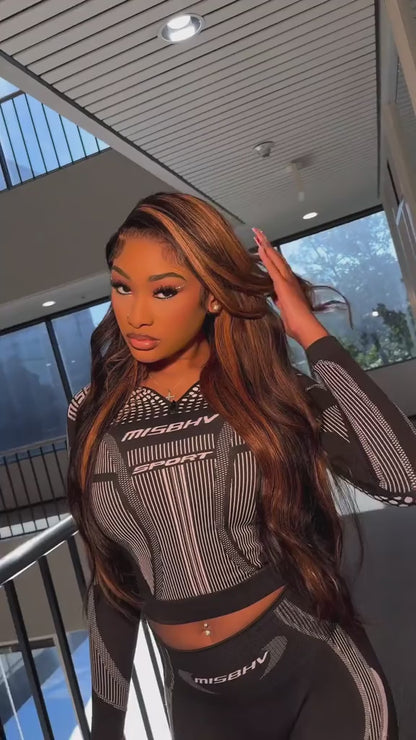 ShowReal 30 Inch 13x6 HD Lace Frontal Wig #27 Color 1b/30 Body Wave 13x4 Transparent Lace Front Wig For Women 13x4 HD Transparent Lace Frontal Wig Body Wave Human Hair Wigs For Women