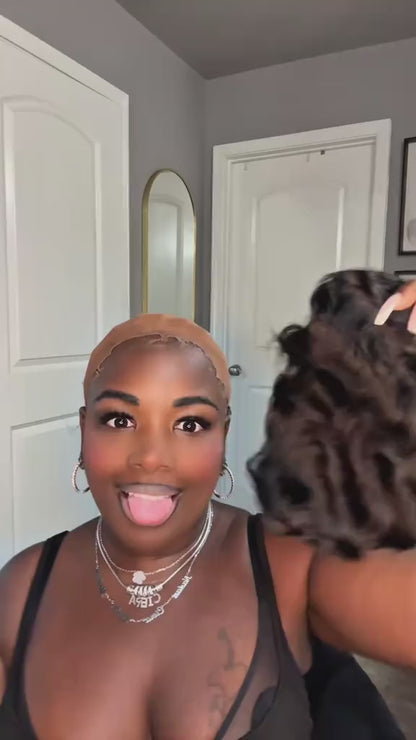 【TastefulCiera Same】Finger Wave Pixie Cut Wigs Human Hair for Black Women (9012-1B)