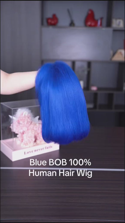 ShowReal Bob Wigs Human Hair 13x4 HD Lace Front Bob Wig Human Hair Short Straight Frontal Glueless Bob Wigs for Black Women Human Hair Pre Plucked with Baby Hair 180% Density
